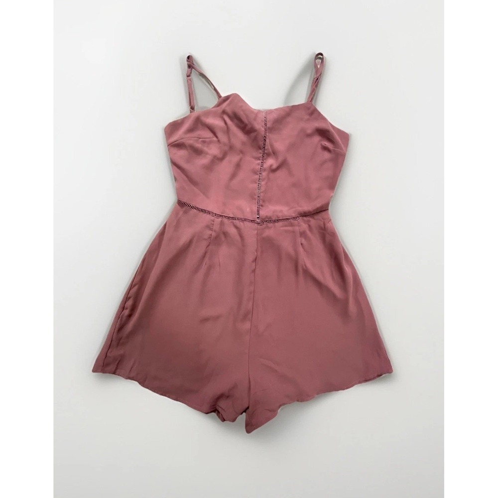 YOINS Romper Womens Dusty Rose V-Neck Spaghetti Strap Casual Summer Playsuit